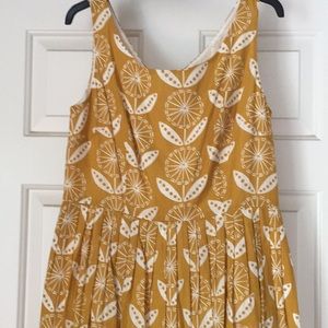 Boden Mustard and White Floral Dress